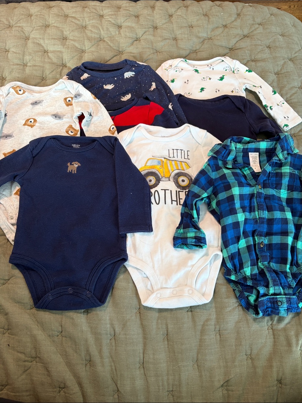 Toddler Long Sleeve Onesie Bundle - 3-6/6 months